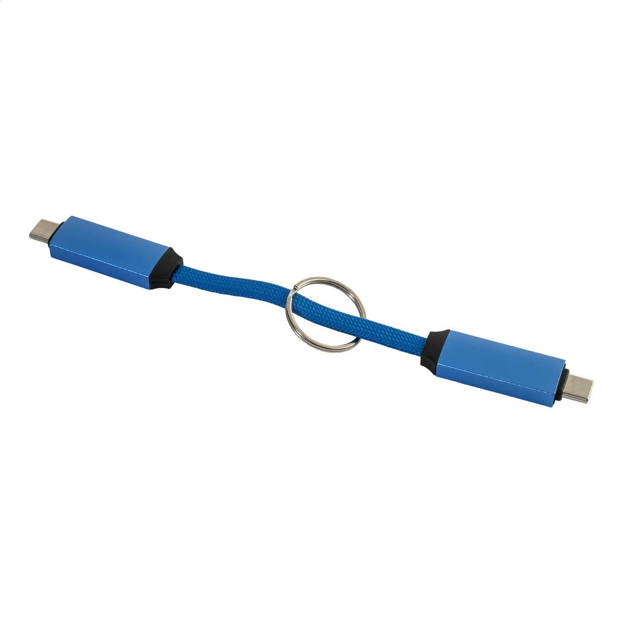 Breloc cu cablu USB-C de 60 W Keycab Albastru
