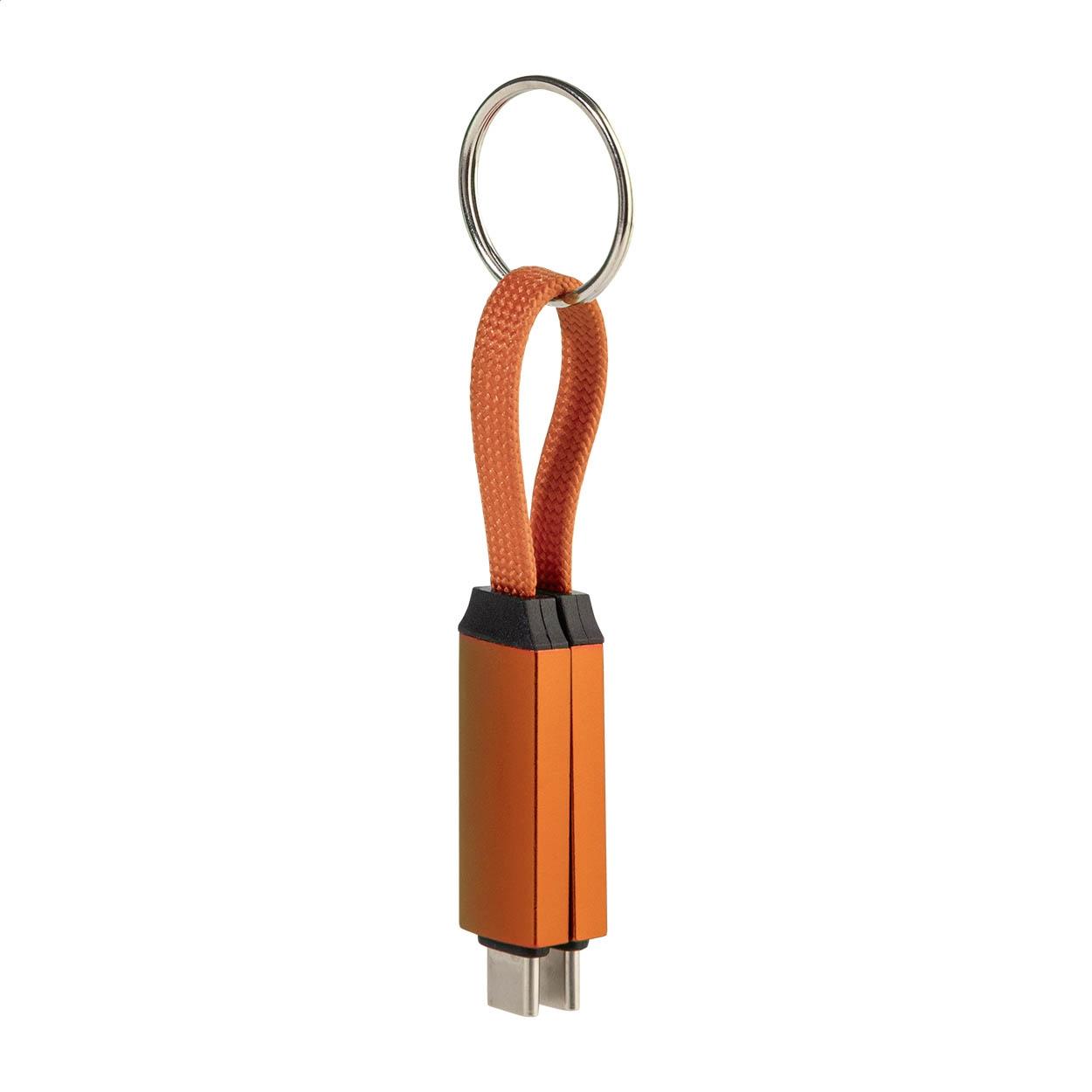 Breloc cu cablu USB-C de 60 W Keycab portocaliu