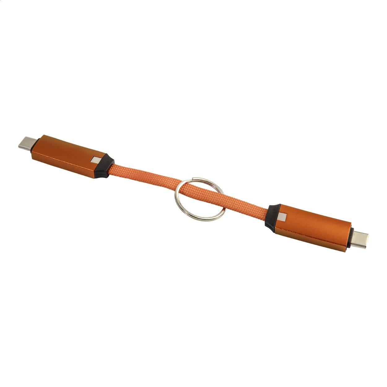 Breloc cu cablu USB-C de 60 W Keycab portocaliu