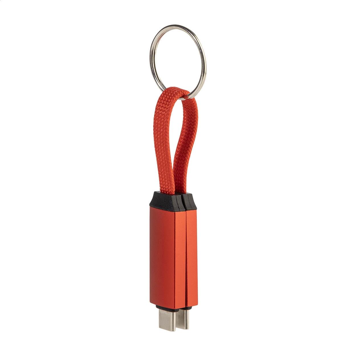 Breloc cu cablu USB-C de 60 W Keycab Roșu