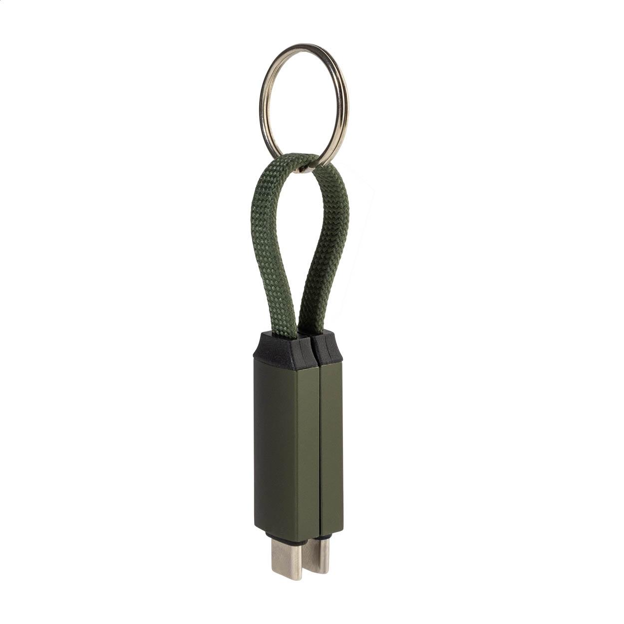 Breloc cu cablu USB-C de 60 W Keycab verde închis