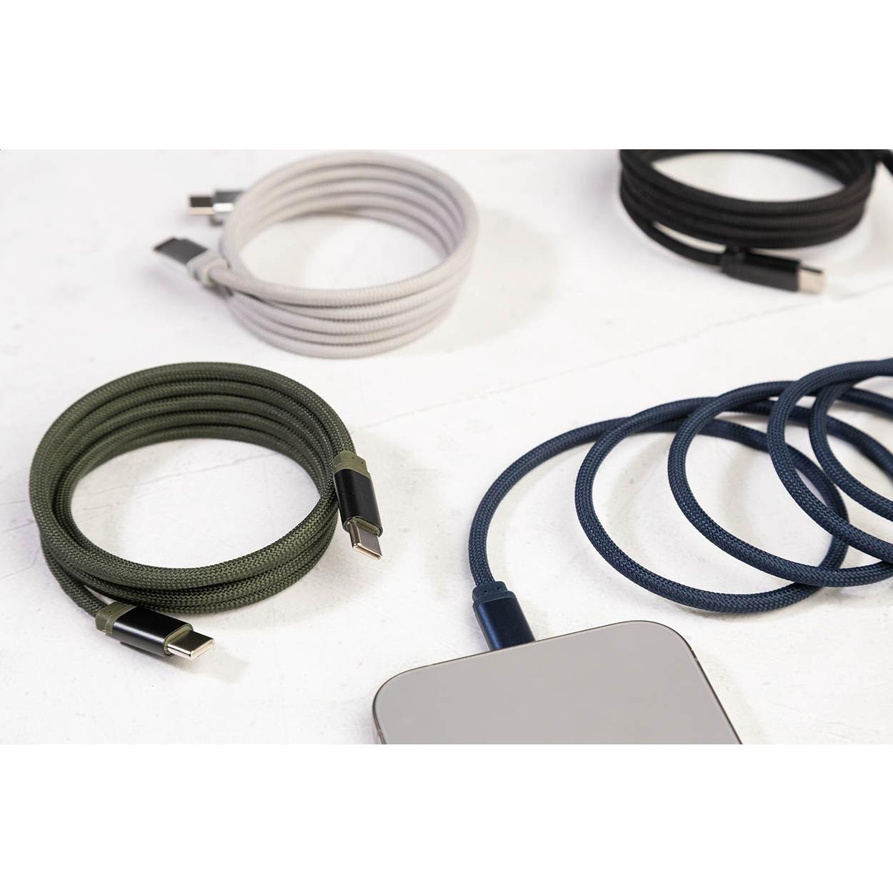 Cablu USB-C magnetic de 60 W Magsle Argintiu