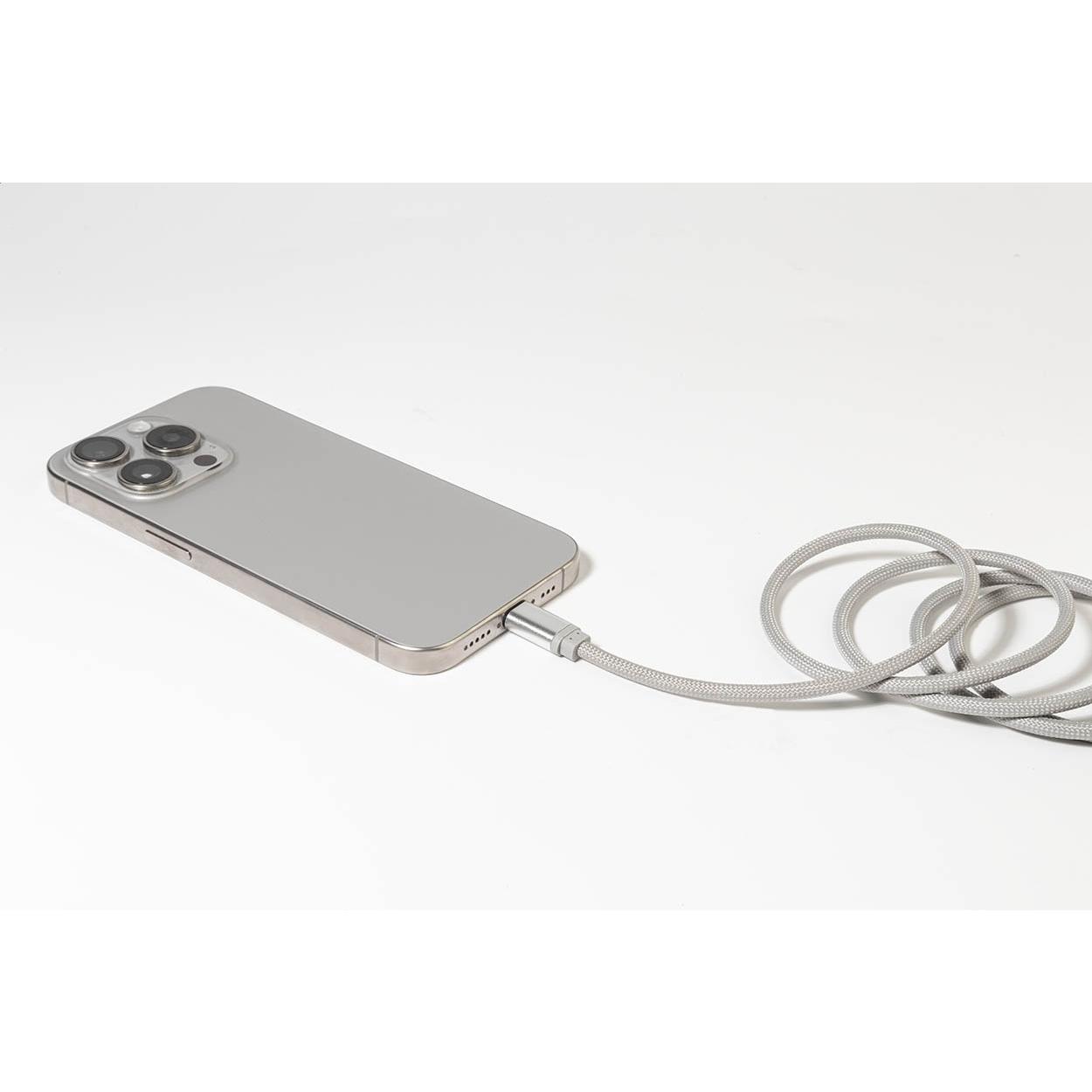 Cablu USB-C magnetic de 60 W Magsle Argintiu