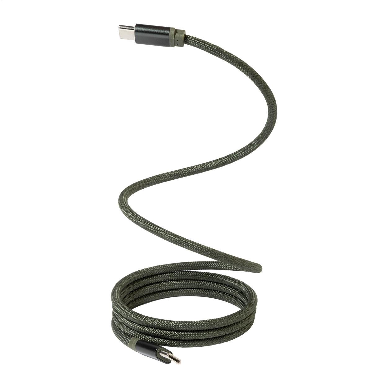 Cablu USB-C magnetic de 60 W Magsle verde închis