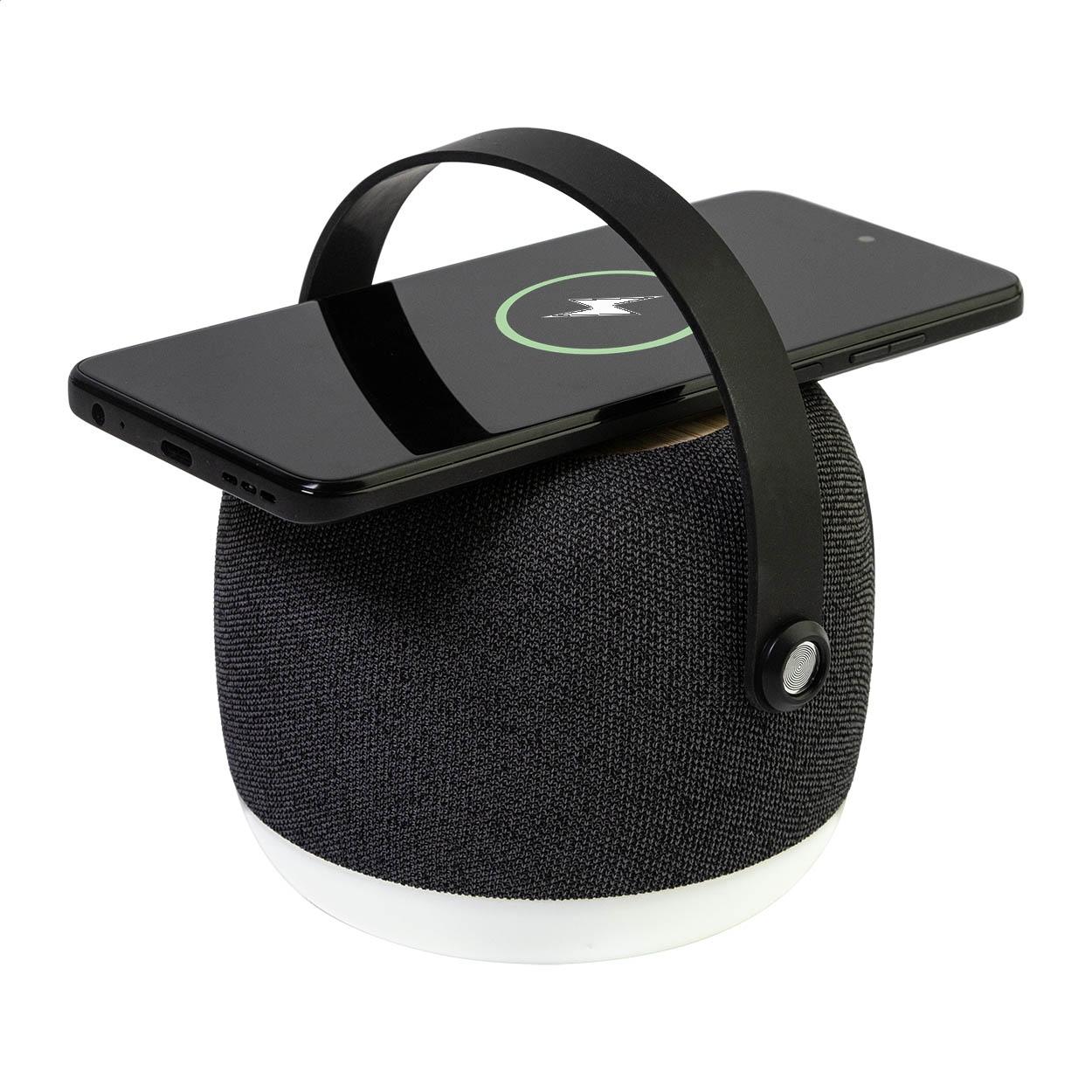 Boxă cu încărcător wireless Luzfi gri închis