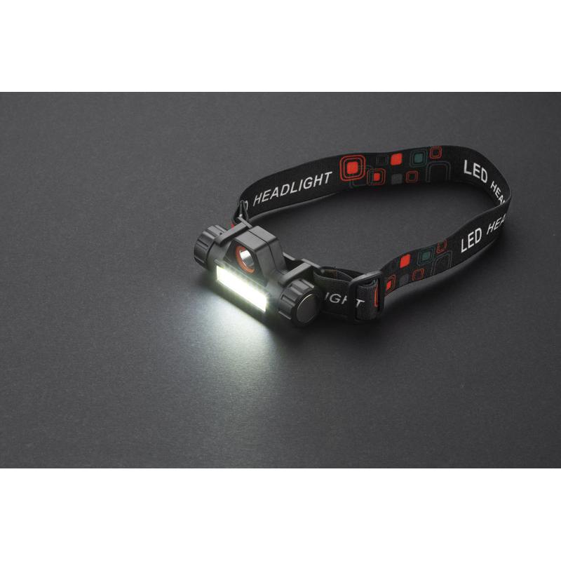 Lanternă frontală COB FRENTE Negru