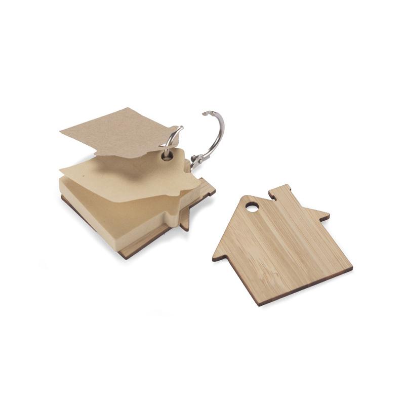 Sticky notes with key ring HOMA Natural