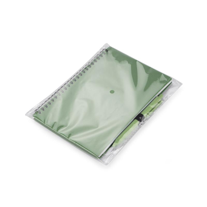 Notebook with pen TRESA A5 Verde