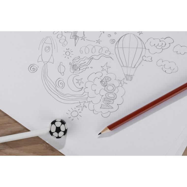 Creion cu radieră FUNNI MIX - Broscuță Alb