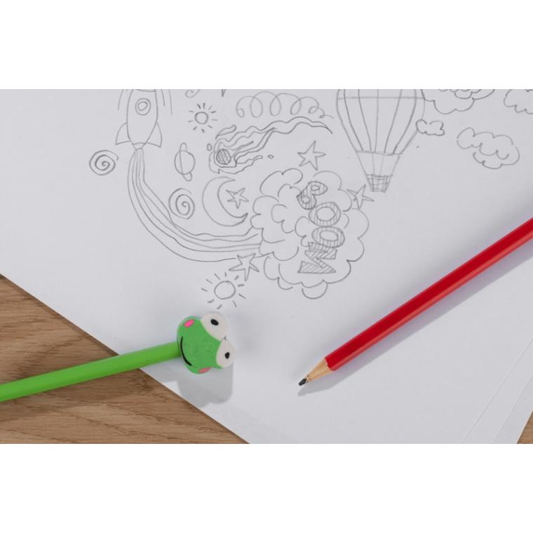 Creion cu radieră FUNNI MIX - Broscuță Roșu