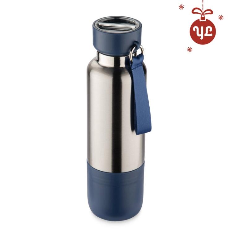 Sticlă termică cu curea RON 500 ml Bleumarin