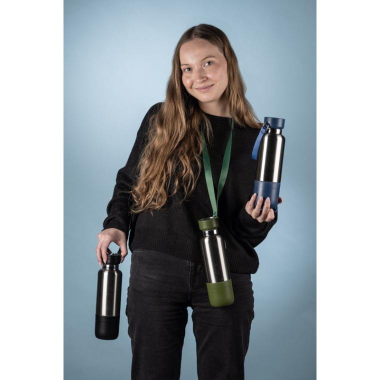 Sticlă termică cu curea RON 500 ml Bleumarin