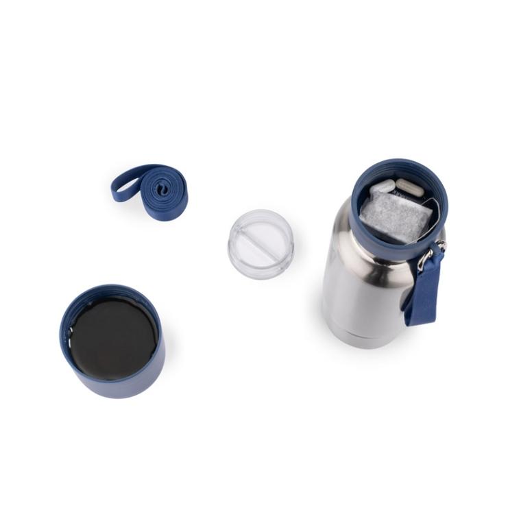 Sticlă termică cu curea RON 500 ml Bleumarin