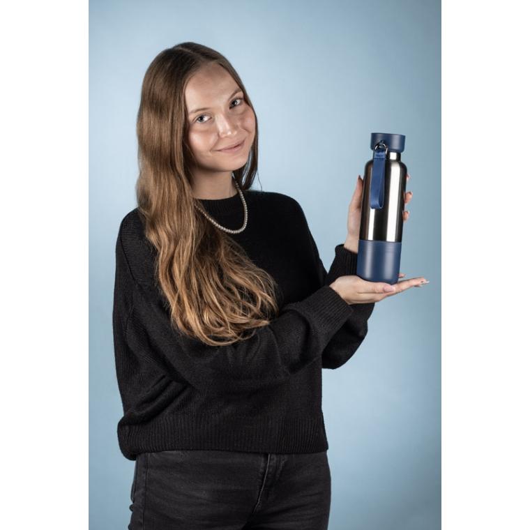 Sticlă termică cu curea RON 500 ml Bleumarin