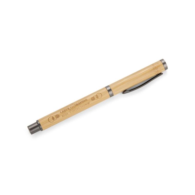 Stilou din bambus DENI cerneală neagră Gri carbon