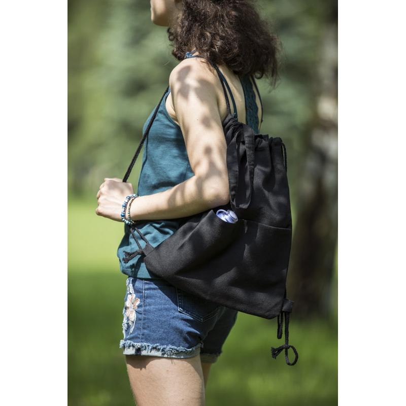 Sac cu șnur Pamuk Negru