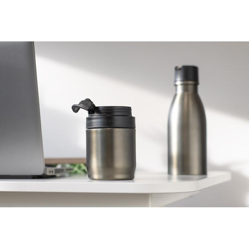 Sticlă de călătorie Drinno 500 + 200 ml Gri carbon