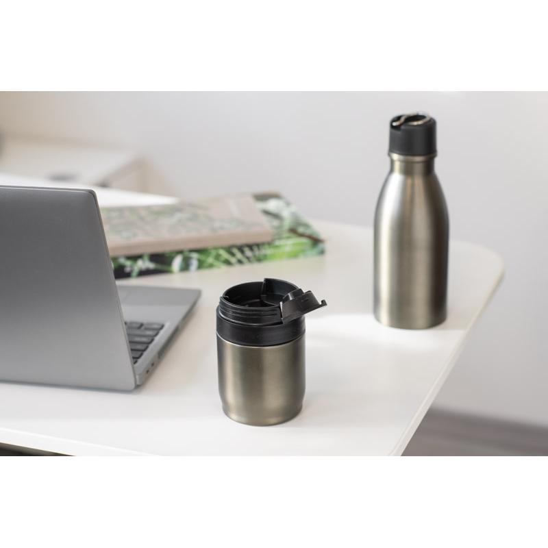 Sticlă de călătorie Drinno 500 + 200 ml Gri carbon
