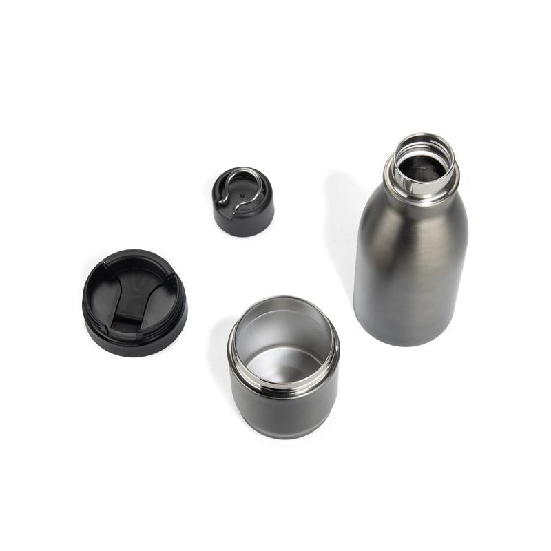 Sticlă de călătorie Drinno 500 + 200 ml Gri carbon