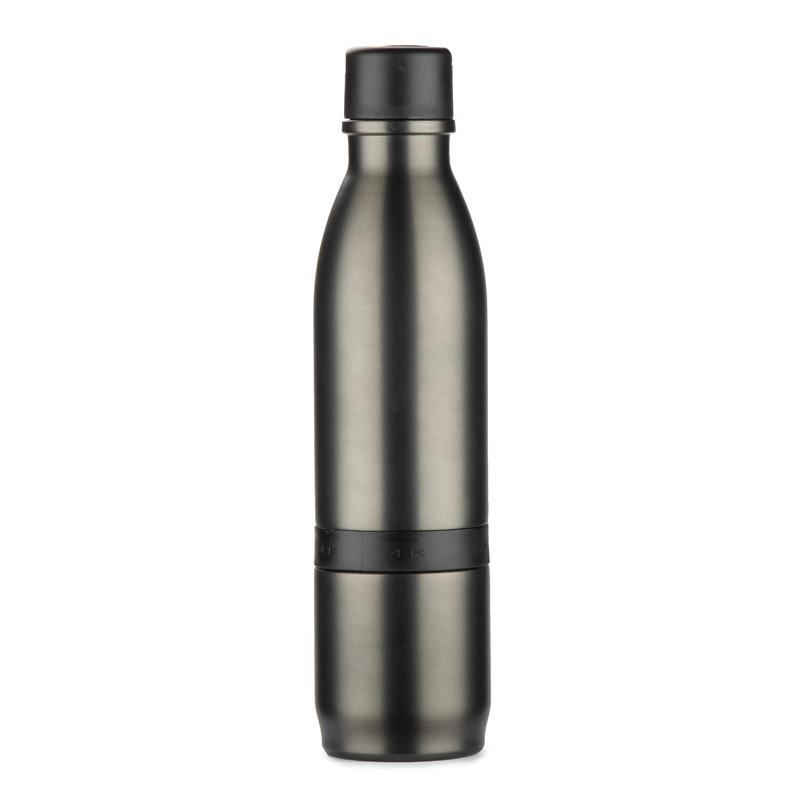 Sticlă de călătorie Drinno 500 + 200 ml Gri carbon