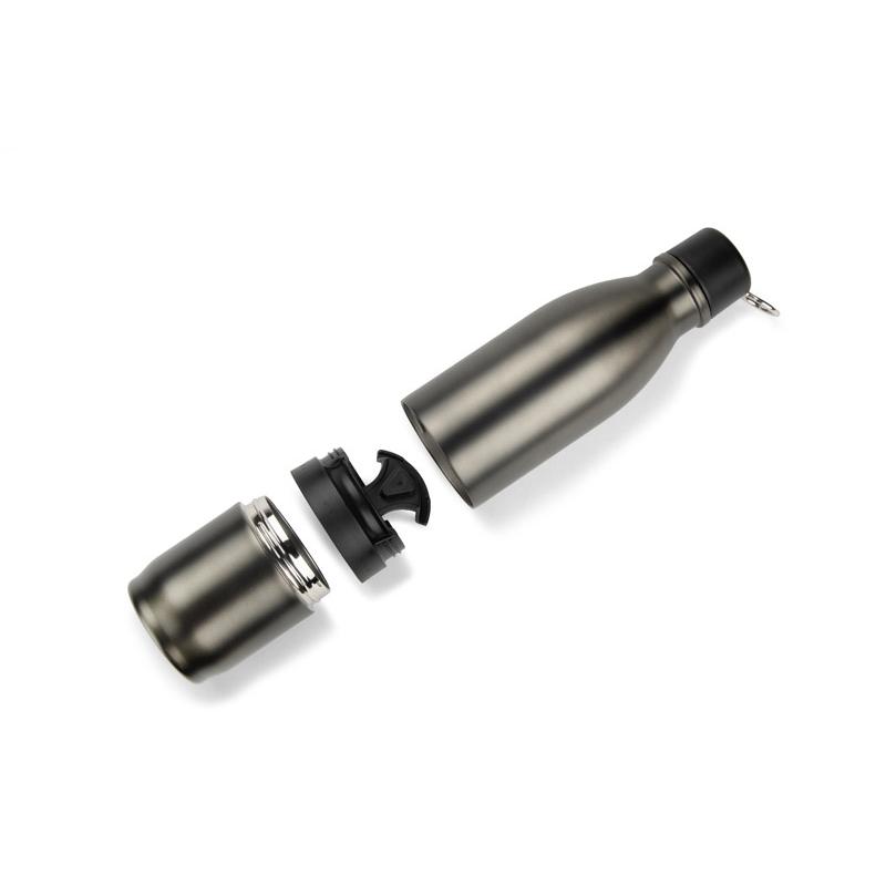 Sticlă de călătorie Drinno 500 + 200 ml Gri carbon