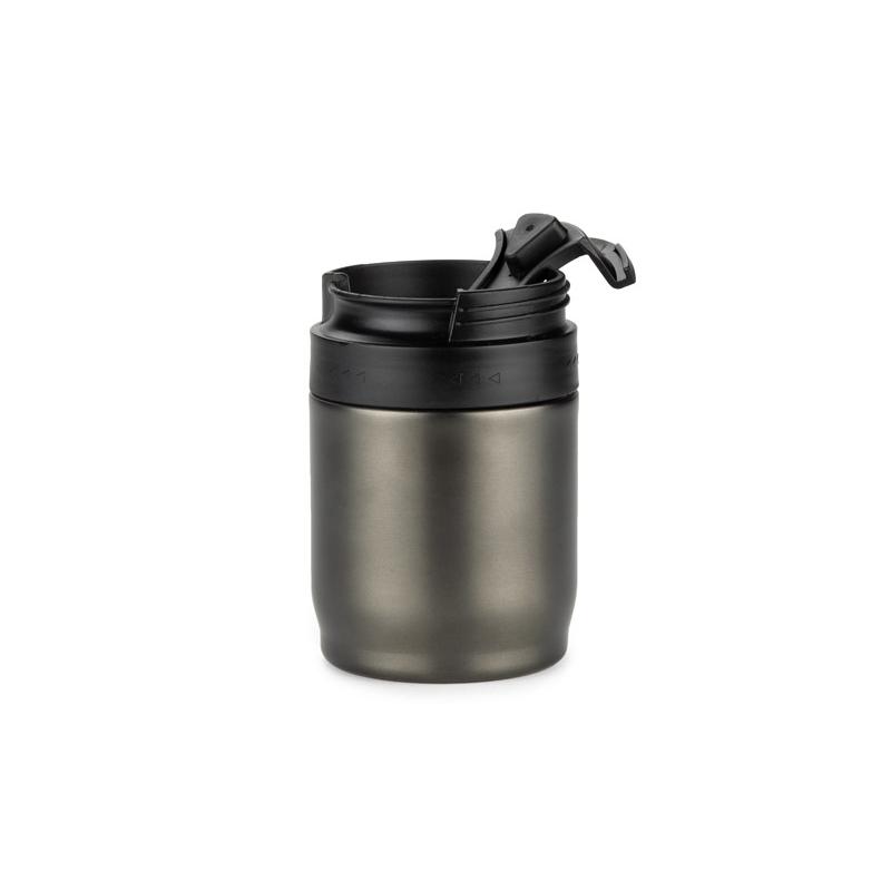 Sticlă de călătorie Drinno 500 + 200 ml Gri carbon