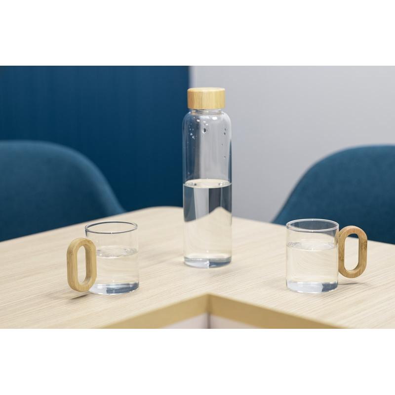 Set pentru băuturi cu elemente din bambus Trinkla Transparent