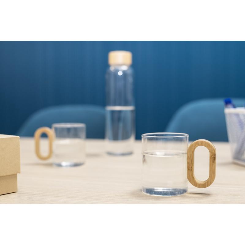 Set pentru băuturi cu elemente din bambus Trinkla Transparent