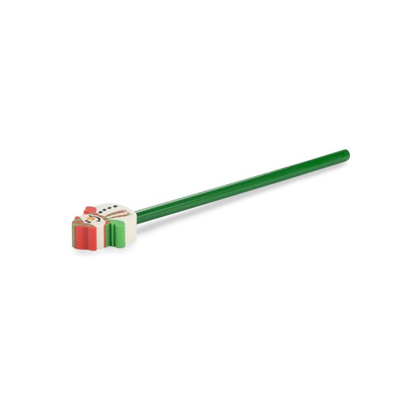 Creion cu radieră Christmas - Brad de Crăciun Verde