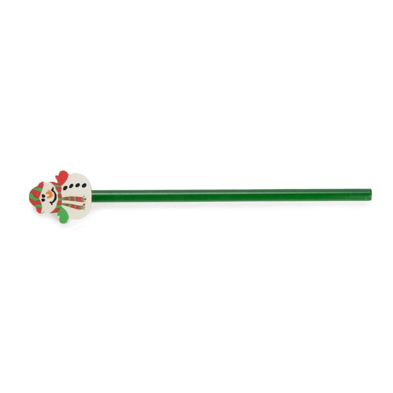 Creion cu radieră Christmas - Brad de Crăciun Verde