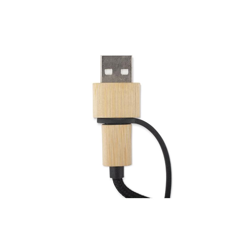 Cablu USB 4 în 1 Glowik Negru