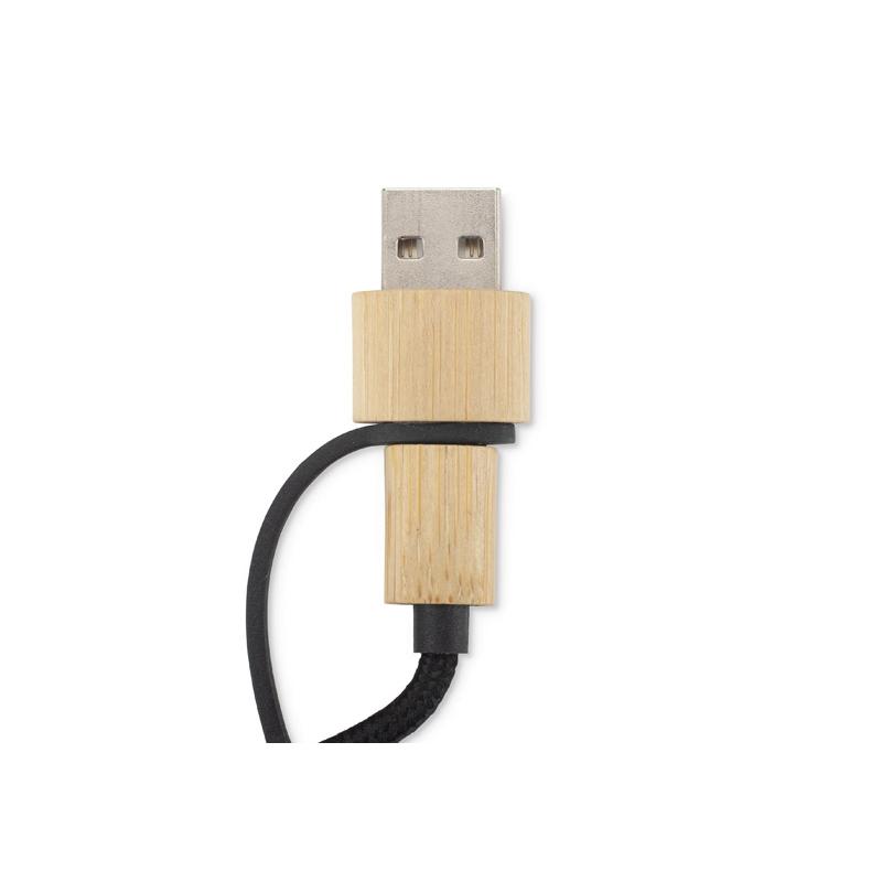 Cablu USB 4 în 1 Glowik Negru