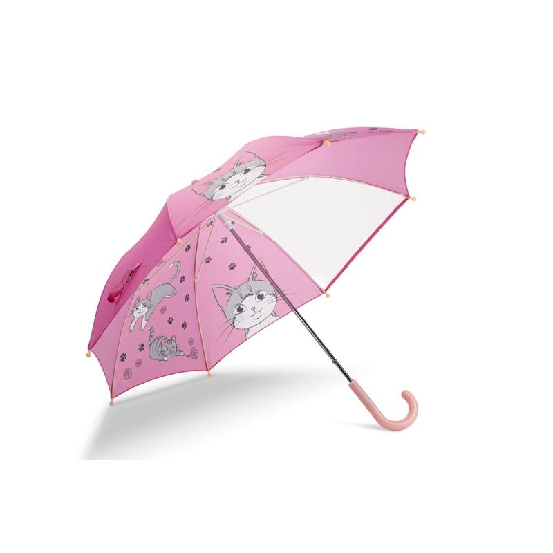 Umbrelă pentru copii Miau Roz