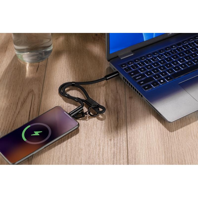 Șnur pentru telefon cu încărcare 60W Chard Mini Negru