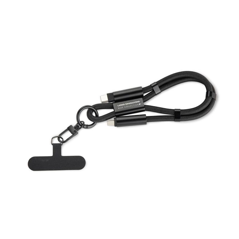 Șnur pentru telefon cu încărcare 60W Chard Mini Negru