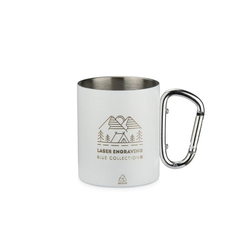 Cană din oțel inoxidabil reciclat Vivo 250 ml Alb