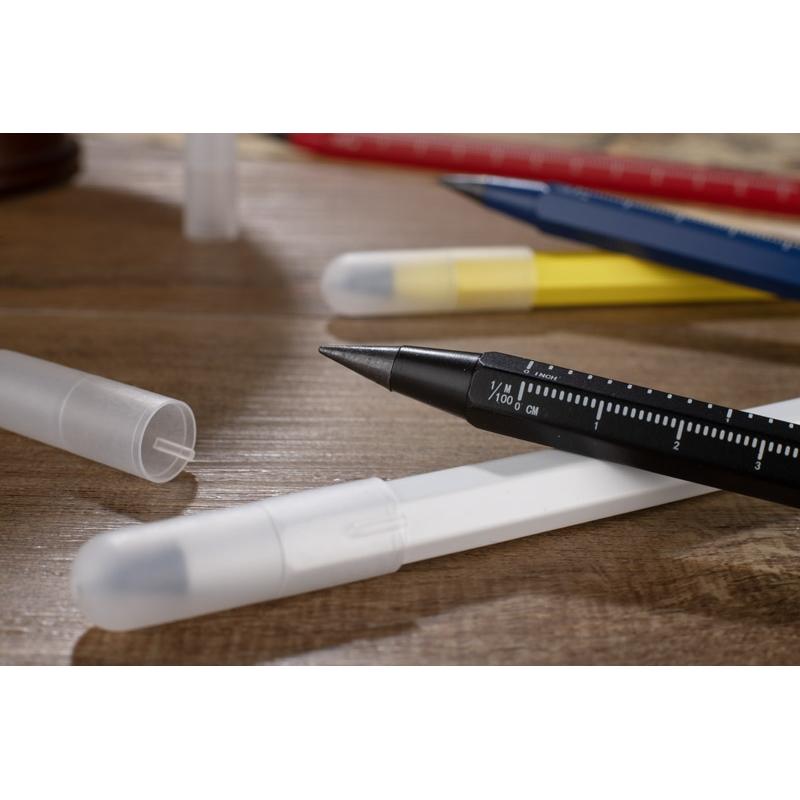 Creion tip stilou cu riglă Drawi Negru
