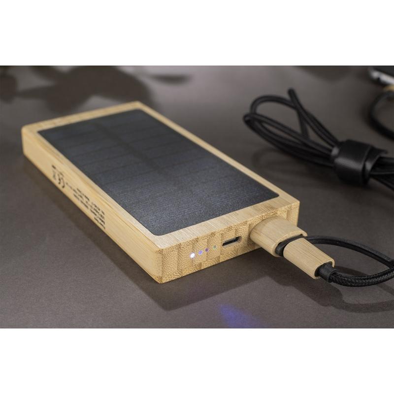 Baterie externă solară Solbam, 5000 mAh Bej
