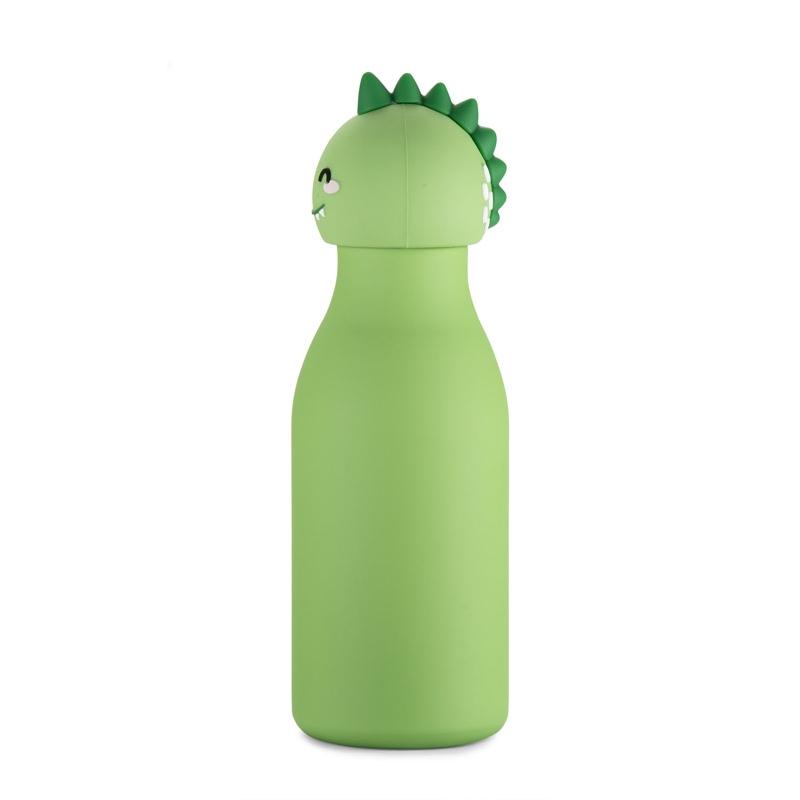 Sticlă termoizolantă pentru copii cu model dinozaur Animi, 400 ml Verde
