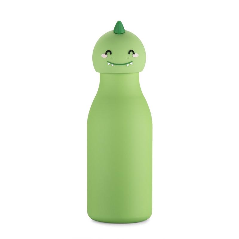 Sticlă termoizolantă pentru copii cu model dinozaur Animi, 400 ml Verde