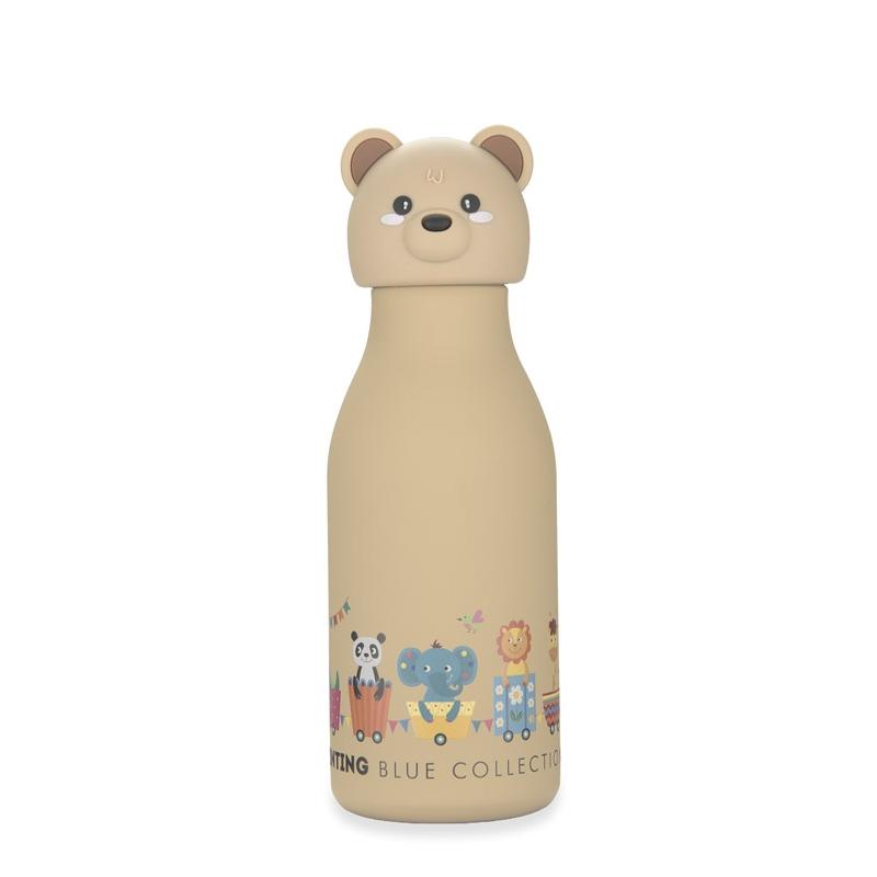 Sticlă termoizolantă pentru copii cu model dinozaur Animi, 400 ml Bej