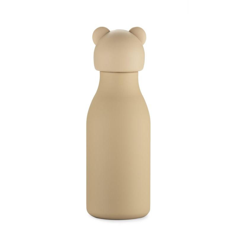 Sticlă termoizolantă pentru copii cu model dinozaur Animi, 400 ml Bej