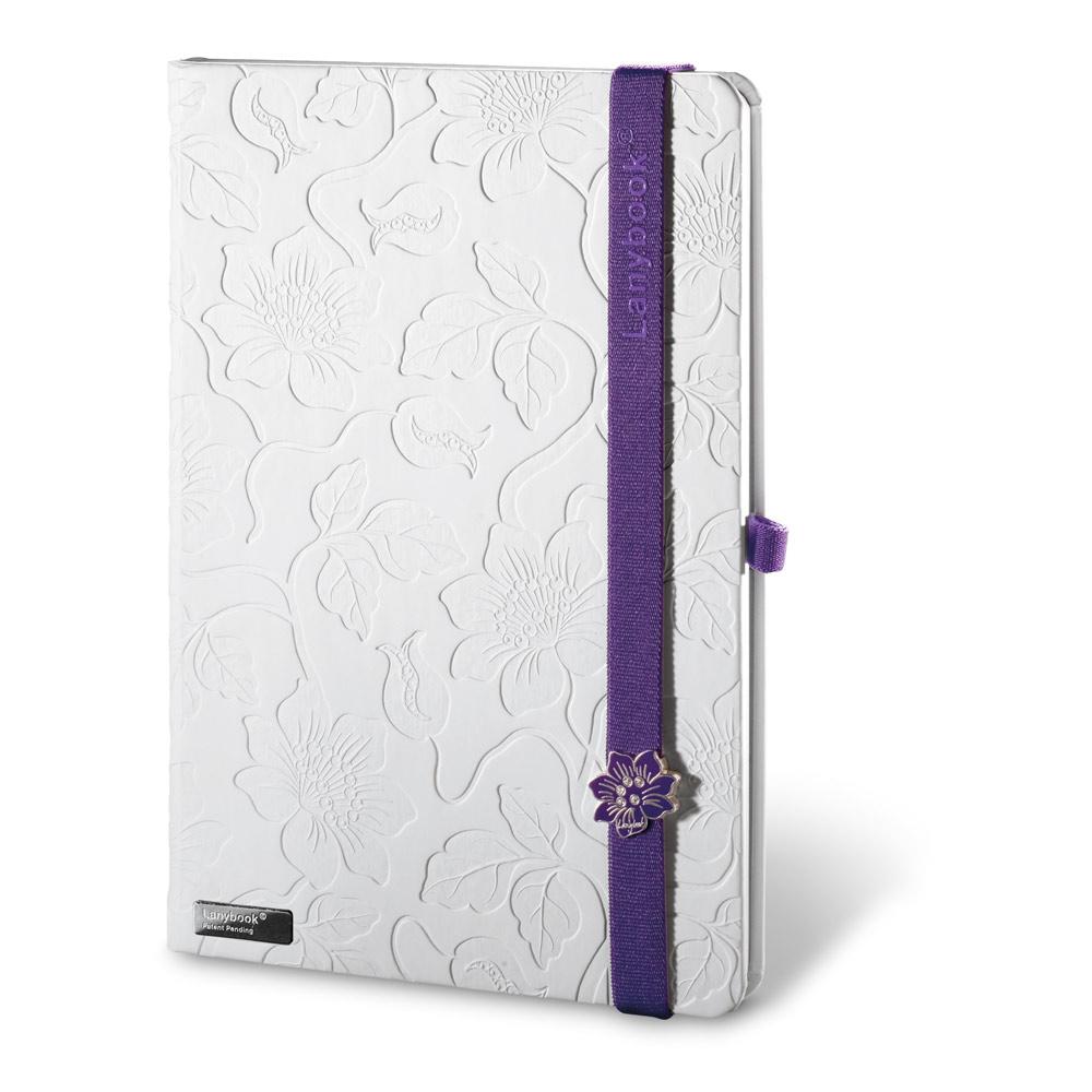 Lanybook Innocent Passion White. Notepad Violet