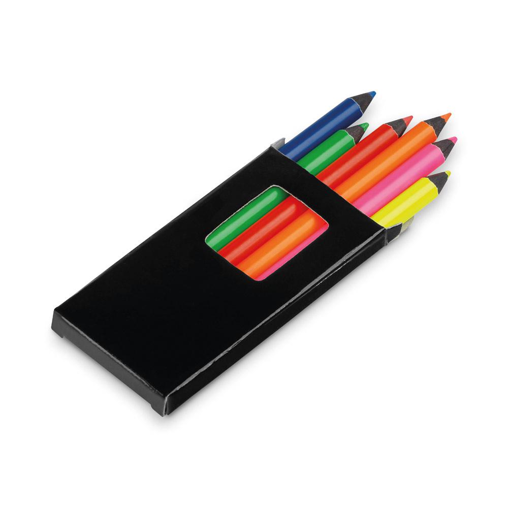 MEMLING. Cutie cu 6 creioane colorate Negru