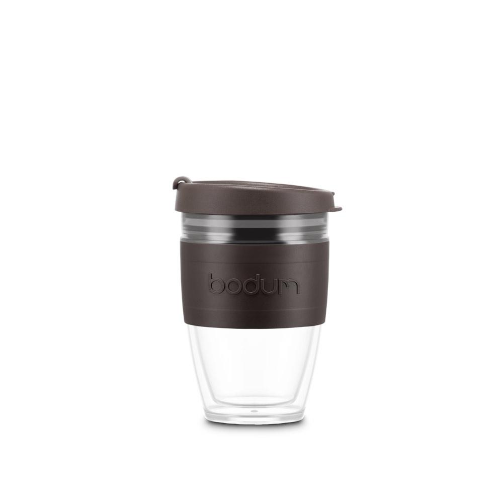 JOYCUP DOUBLE 250. Cană de călătorie 250ml Maro închis