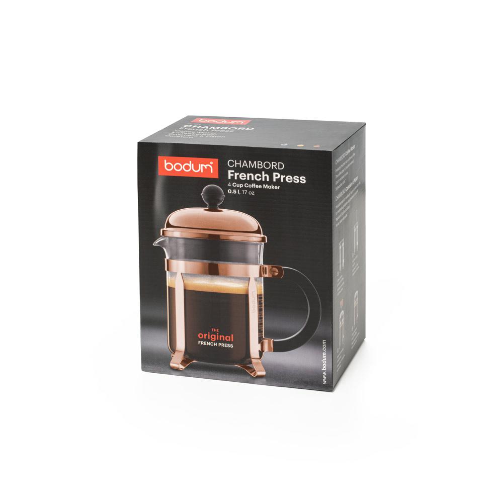CHAMBORD COPPER 500. Cafetieră 500ml Cupru