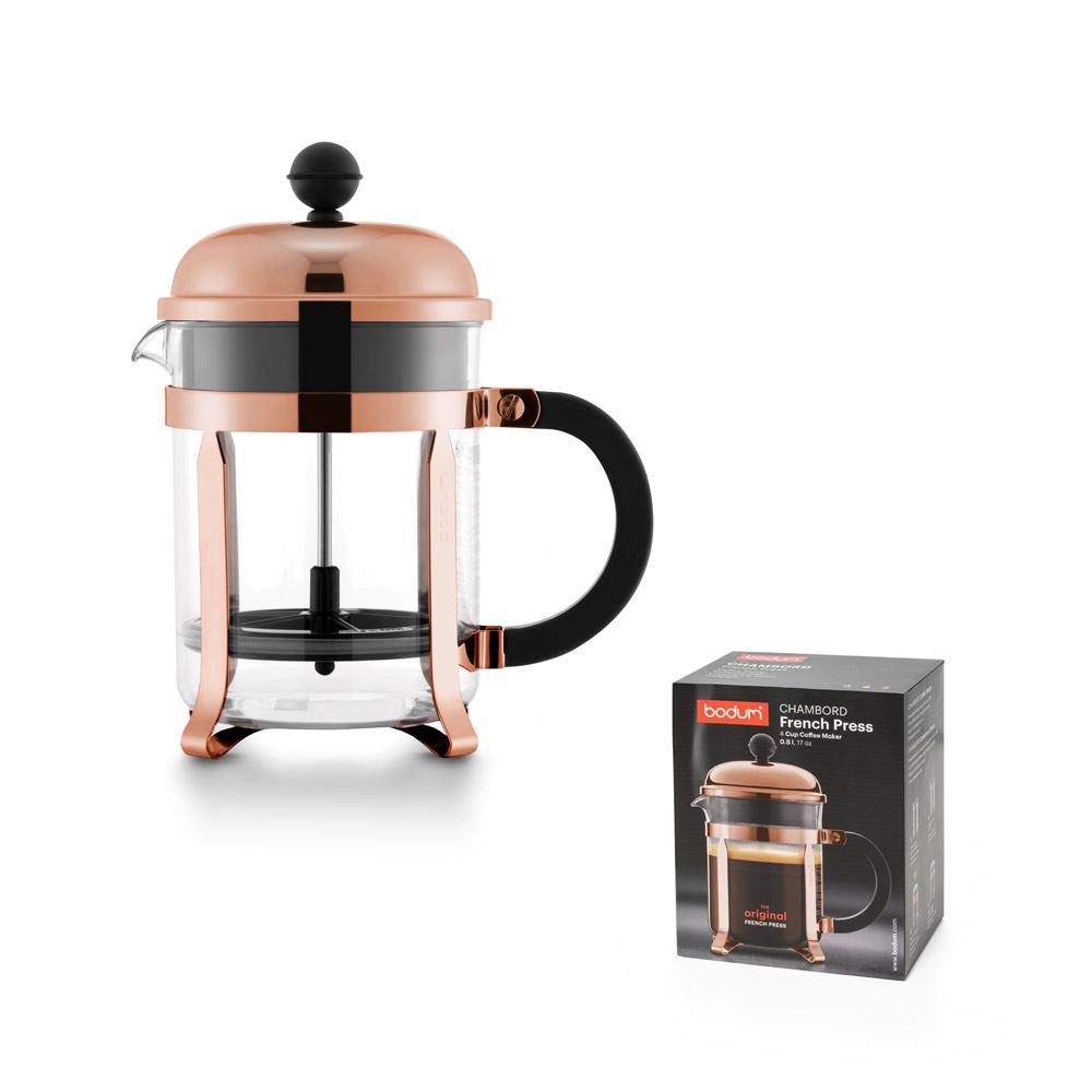 CHAMBORD COPPER 500. Cafetieră 500ml Cupru