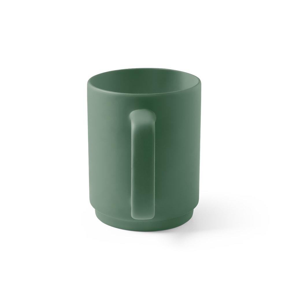 MIGHTY. Cană din ceramică cu corp cilindric Verde armată