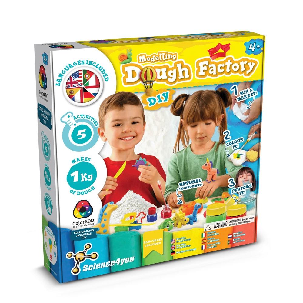 Modeling Dough Factory Kit III. Joc educațional furnizat cu o pungă cadou din hârtie kraft (100 g/m²) Alb
