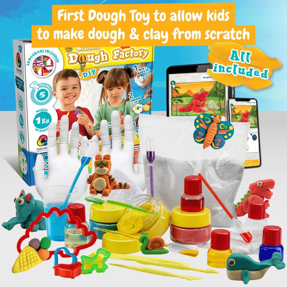 Modeling Dough Factory Kit III. Joc educațional furnizat cu o pungă cadou din hârtie kraft (100 g/m²) Alb